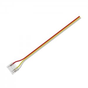 Solderless Clamp-On LED Strip Light to Pigtail Adapter - 12mm Tunable White COB Strip Lights - 20 AWG