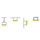 3 Inches LED Aluminium Profile Light For Pendant - Surface - For Strips Up To 60mm - 1m / 2m