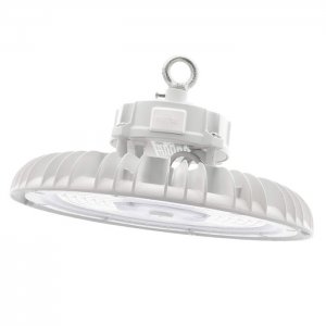 White Sensor Ready UFO LED High Bay Light - 150W Max - Selectable Wattage and CCT - Up to 24,000 Lumens