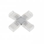 Solderless Clamp-On Cross Connector for 10mm Tunable White LED Strip Lights