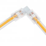 Solderless Clamp-On L Connector for 8mm COB LED Strip Lights