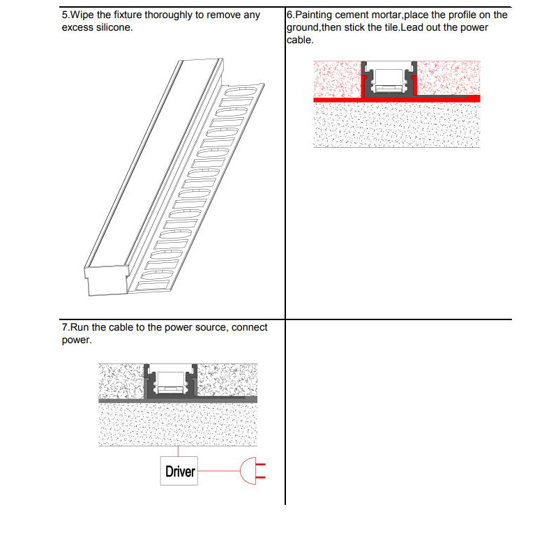 Side Bending Plaster-in LED Strip Channels For Cove Lighting - Recessed-Mount - For Strips Up To 10mm - 1m / 2m