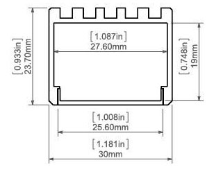 SILER Aluminum Channel - Surface - For Strips Up To 14mm - 1m / 2m