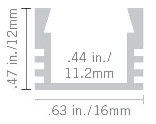SILER Aluminum Channel - Surface - For Strips Up To 14mm - 1m / 2m