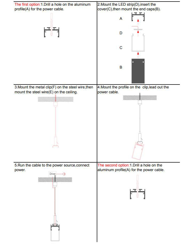 Side Bending Plaster-in LED Strip Channels For Cove Lighting - Recessed-Mount - For Strips Up To 10mm - 1m / 2m