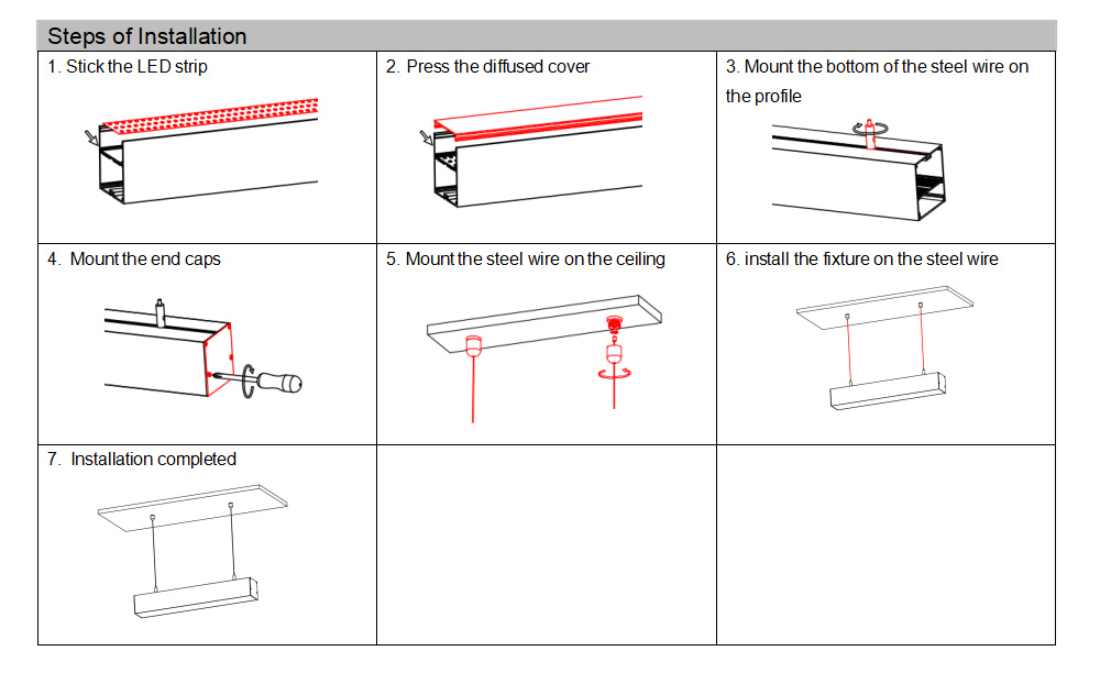 Side Bending Plaster-in LED Strip Channels For Cove Lighting - Recessed-Mount - For Strips Up To 10mm - 1m / 2m