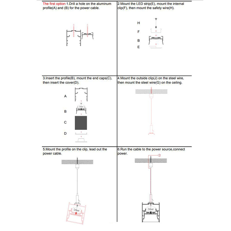 Side Bending Plaster-in LED Strip Channels For Cove Lighting - Recessed-Mount - For Strips Up To 10mm - 1m / 2m