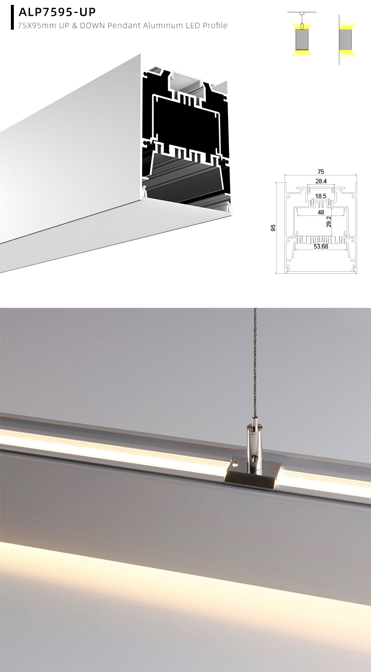 Side Bending Plaster-in LED Strip Channels For Cove Lighting - Recessed-Mount - For Strips Up To 10mm - 1m / 2m