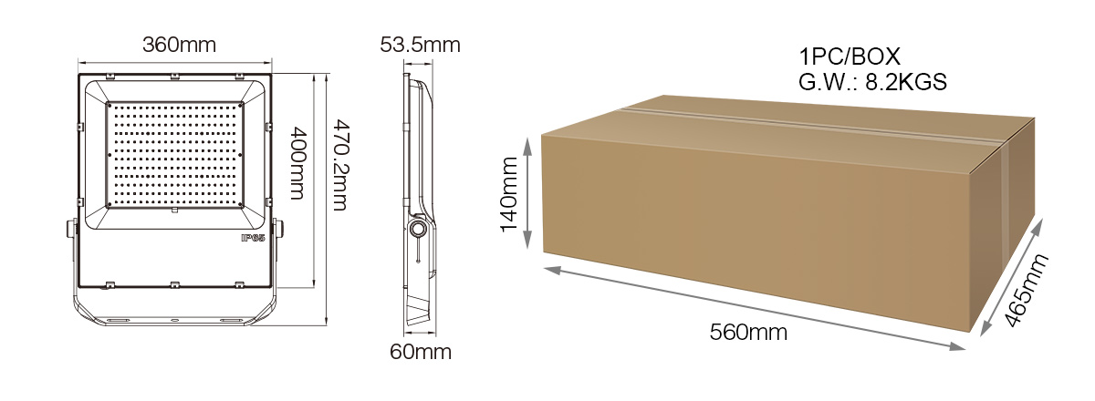 MiBoxer 50W RGB+CCT Architectural LED Floodlight (RF + ZigBee)