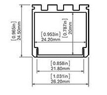 SILER Aluminum Channel - Surface - For Strips Up To 14mm - 1m / 2m