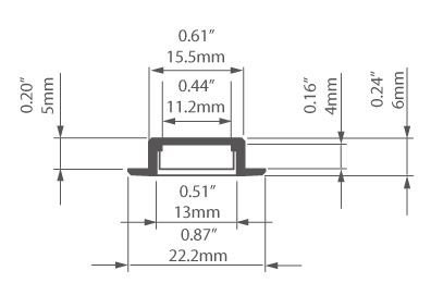 SILER Aluminum Channel - Surface - For Strips Up To 14mm - 1m / 2m